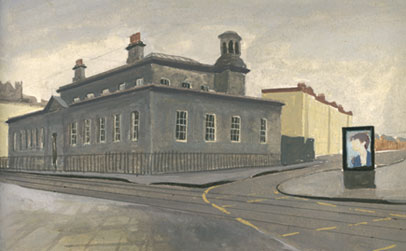 Image (Detail): Eithne Jordan, 'Courthouse 2011', Casein & Gouache on Paper, 18 x 24 cm unframed, Image Courtesy of Rubicon Gallery Dublin & Artist