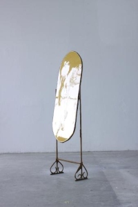 Mirror (2017) Steel, wood, Plastiform, and epoxy resin,152 x 20 x 50 cm. Courtesy of the Kerlin Gallery.