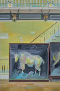 Mountain Goat, Natural History Museum, Dublin. Oil on Board, 150 x 100cms, 2020