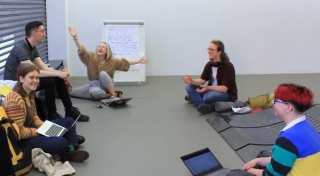 Young Art Writers workshop with Lily Cahill at Temple Bar Gallery + Studios, April 2023.