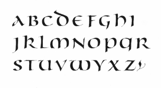 Unicial Caligraphy. Courtesy of Kevin Honan and copyright Zuzana Urbanikova