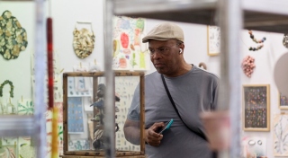 Visitor at Vanessa Donoso López,'(O-O-O)', 2026. Photo: Evanna Devine