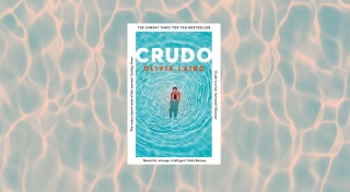 The  cover of Crudo by Olivia Laing has the image of a woman in a pool covering her face.