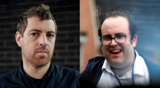 Two portraits side-by-side. On the left is a photo of Adrian Duncan, and on the right is a photo of Sean Lynch.