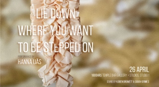 Hanna Ijäs, 'Lie Down Where You Want to be Stepped On' perfomance poster. Design by Gabriela Galeano Batres.