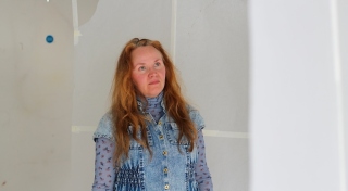 Miia Kettenun in her residency studio at Temple Bar Gallery + Studios. Photo: John Conway