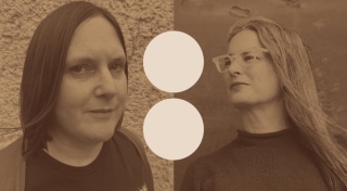 DABF26 graphic including a portraits of Ellen Dillon and JR Carpenter.