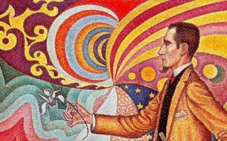 Image credit: Signac, Paul (1863-1935): Opus 217. Against the Enamel of a Background Rhytmic with Beats and Angles, Tones and Tints, Portrait of M. Felix Feneon in 1890 (1890). New York, Museum of Mod