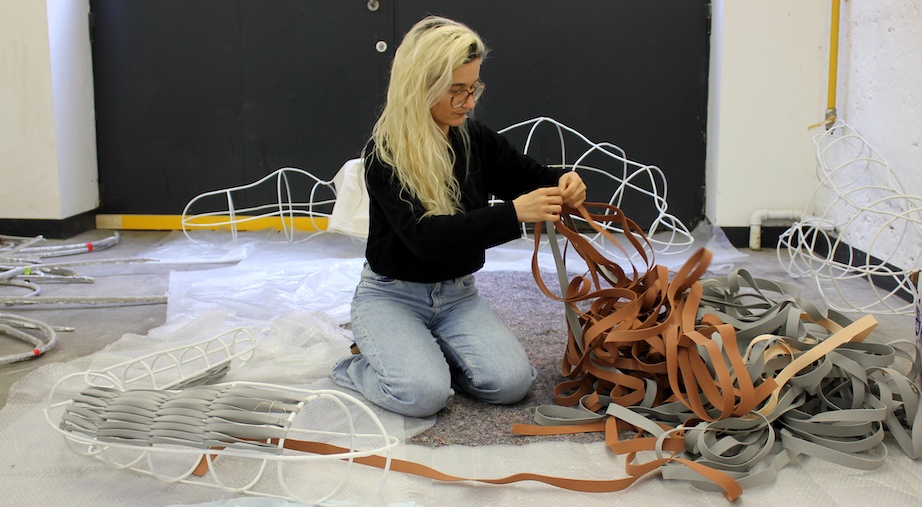 From Practice to Exhibition: Studio Visit with Fanny Gicquel

Artist Fanny Gicquel in Studio 1, Temple Bar Gallery + Studios