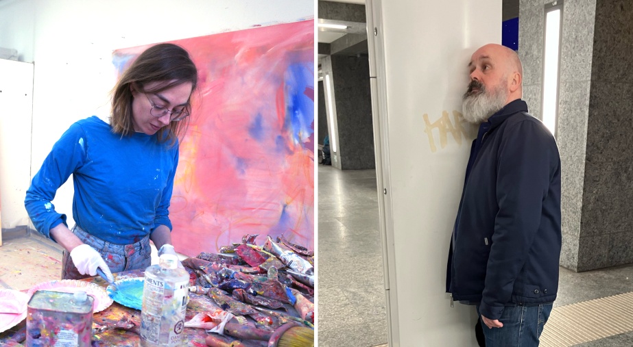 Artist Talk: Mirrors, Fergus Feehily in conversation with  Aileen Murphy

Aileen Murphy (left), Fergus Feehily (right)