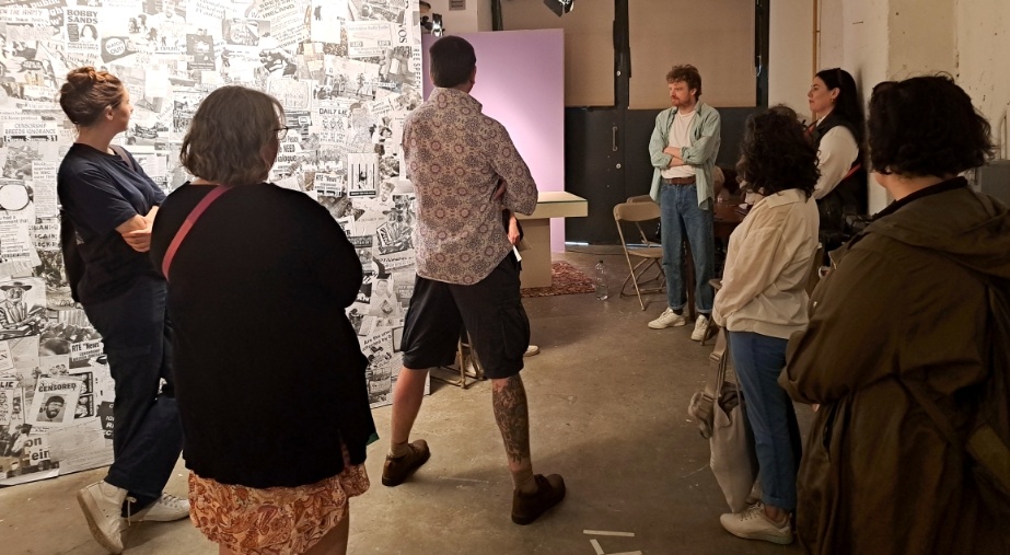 From Practice to Exhibition: Frank Sweeney, 'Go Ye Afar'

Frank Sweeney on the set of film set of 'Few Can See' at Temple Bar Gallery + Studios, 2023.