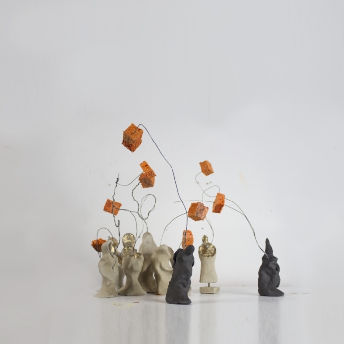 Rajinder Singh

Antennae, 2019, Sculpture (turban fabric in resin, wire, clay, paint). Courtesy of the artist.