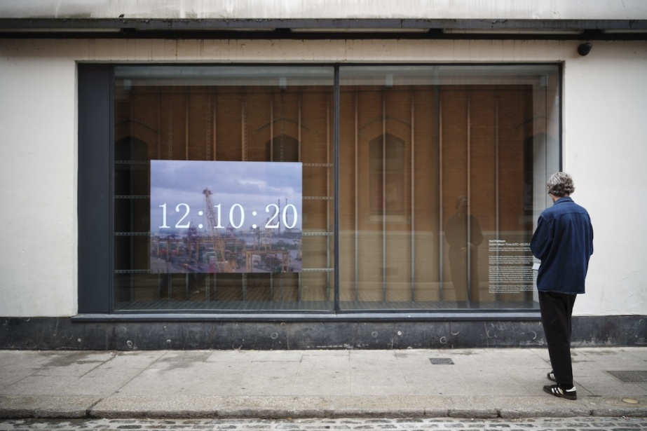 Yuri Pattison, 'Dublin Mean Time (UTC−00:25:21)', 2024. Installation view, Temple Bar Gallery + Studios. Courtesy the artist. Photo: Ros Kavanagh.