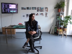 Lisa Freeman in her studio at Temple Bar Gallery + Studios.