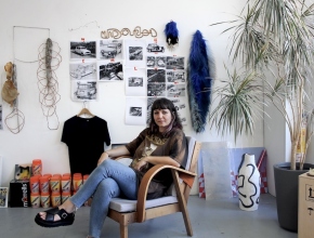 Liliane Puthod in her studio at Temple Bar Gallery + Studios.