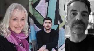 Three portraits side-by-side of Judith Kimber, Kevin Curran and Paul Reid.