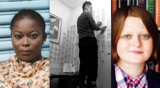 Image: Portraits of Nithy Kasa, Will Ashon and Susan Tomaselli.