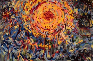 Isabel Nolan, 'When the sky above will not be named', 2021, hand-tufted 100% New Zealand Wool, 12 mm pile. 292 x 538.5cm. Photography by Lee Welch.