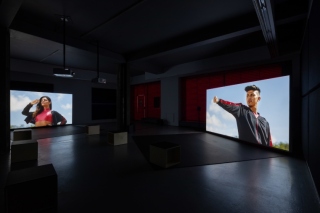 Bárbara Wagner & Benjamin de Burca, Swinguerra, Temple Bar Gallery + Studios, Installation view, 2020. Photo: Bowe O'Brien Photography