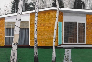Golden No 8, 2018, oil on board, 100 x 147cm