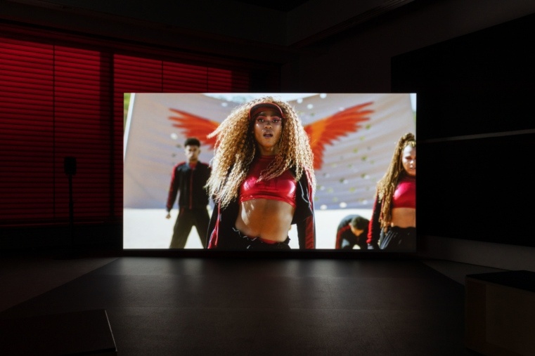 Commissioned Writer: Ian Maleney 'From Line to Flesh'

Bárbara Wagner & Benjamin de Burca, Swinguerra, Temple Bar Gallery + Studios, Installation view, 2020. Photo: Bowe O'Brien Photography