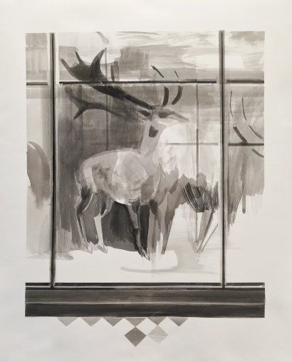Mairead O’hEocha in conversation with Michael Hill

Mairead O'hEocha, Sika Deer, 2020, Ink on fabriano, 89 x 72 cm. Courtesy the artist and mother’s tankstation, Dublin | London