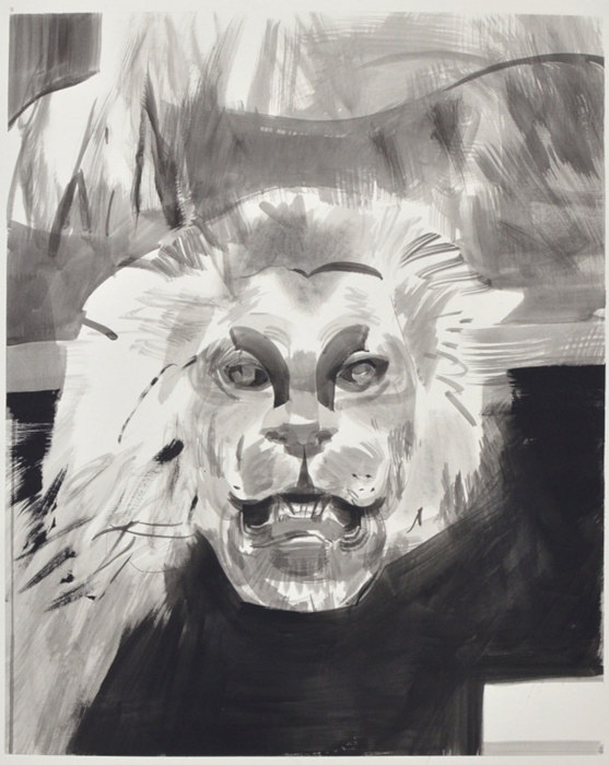 Mairead O’hEocha in conversation with Nigel Monaghan

Mairead O'hEocha, Lion Head donated by King George V, 2019, Gesso and ink on fabriano, 71 x 54 cm