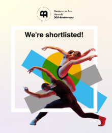 Business to Arts Awards Shortlisted Portrait Graphic
