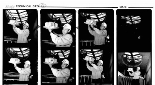 Black and white contact sheet with Ruairí Ó Cuív. Courtesy of NIVAL (National Irish Visual Arts Library).