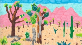 Ella-Bertilsson, ‘ROCKS TURN TO SAND IIII’, 2022. Marker on Fabriano. Courtesy of the artist.
