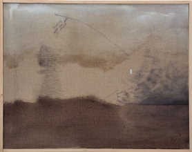 Ocean Crossings. Oil and Colour Pencil on Linen. 63 x 80 x 3cm