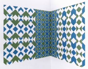 Miranda Blennerhassett, Mosaic 22 2020 wall painting 1m x 3m emulsion paint installation view. Courtesy the artist