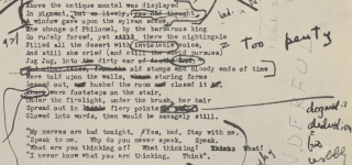 The Waste Land: a facsimile and transcript of the original drafts, including the annotations of Ezra Pound / T. S. Eliot ; edited by Valerie Eliot, 1971 (detail). © Estate of T. S. Eliot and reprinted