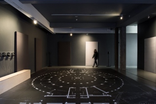 Katrina Palmer, The Time Travelling Circus: The Recent Return of Pablo Fanque and the Electrolier, 2018, Installation view, Temple Bar Gallery + Studios. Photo: Kasia Kaminska