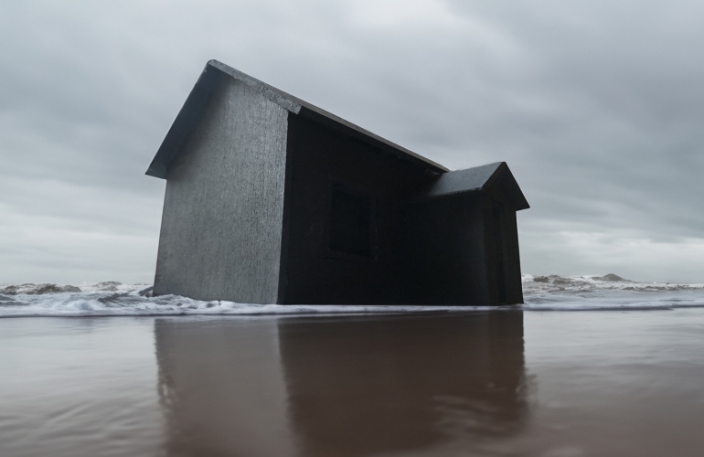 Nina McGowan, 'House on the Beach', 2024. Process image for sculpture 2025 in collaboration with Trinity College Dublin for Creative Ireland (Climate Action Fund). Courtesy the artist.